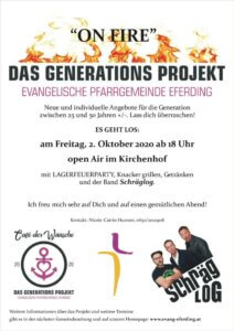 Einladung zur Veranstaltung On Fire des Generations Projekts