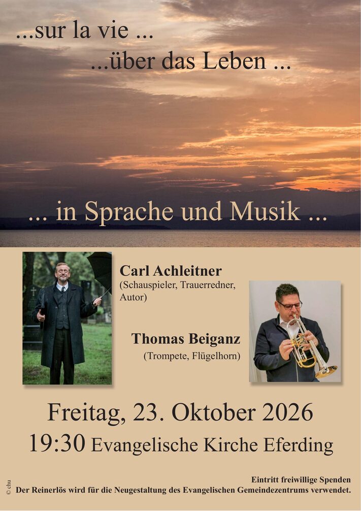 „sur la vie – über das Leben“ in Sprache und Musik am 23. Oktober 2026